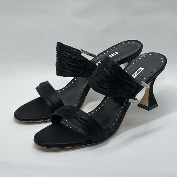 Manolo Blahnik Chinap 70MM Crystal Buckle Sandals size 41 - Picture 7 of 13